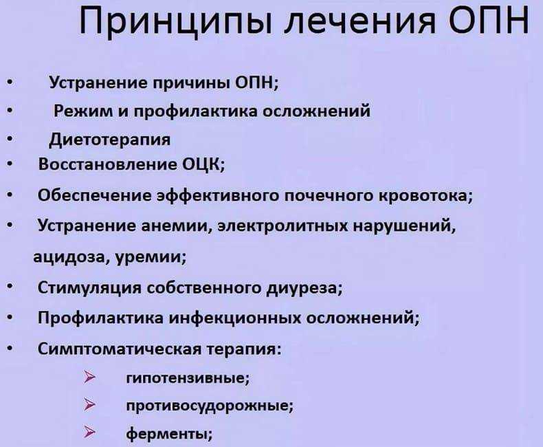 Клиническая картина острой почечной недостаточности