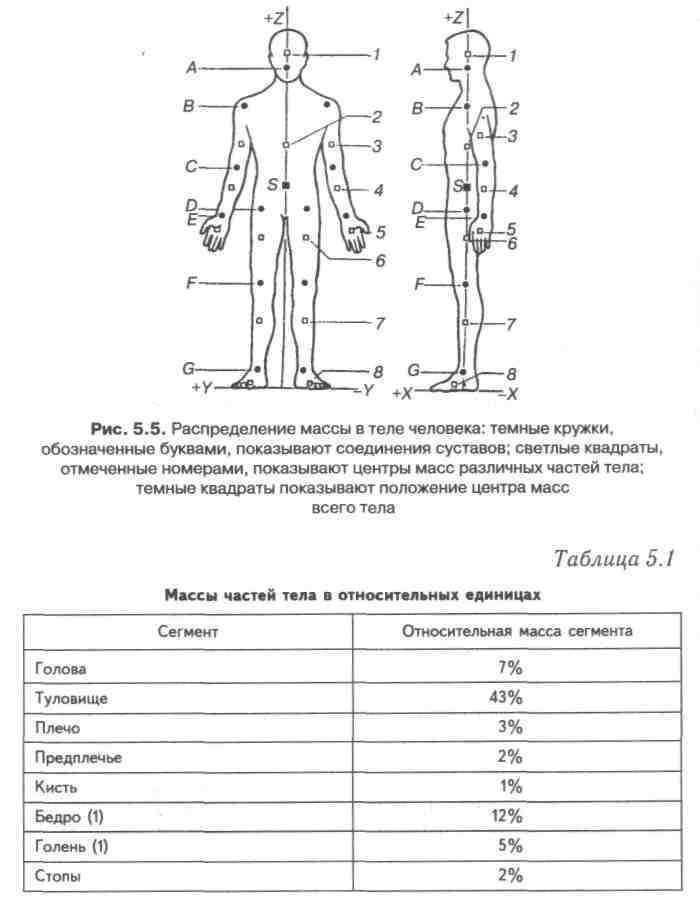 Центр тяжести и его определение.
