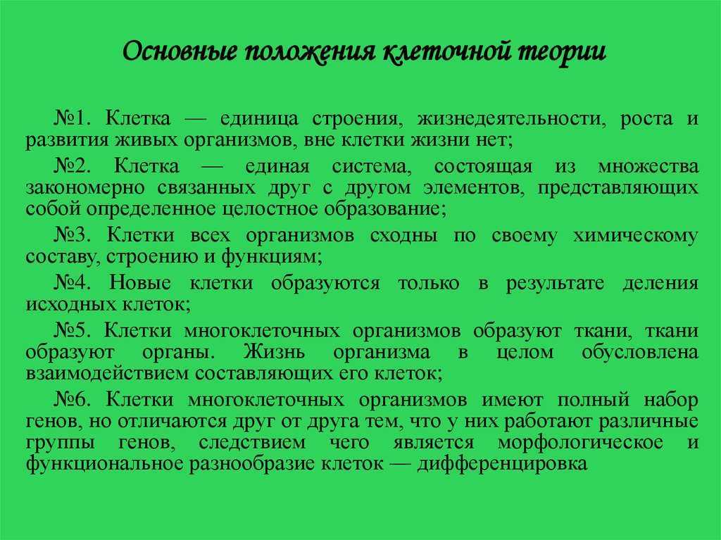 Основные клеточные теории. 1. Перечислите основные положения клеточной теории.. Основные постулаты современной клеточной теории. Основные положения теории клеточная теория. Основные положения современной клеточной теории.